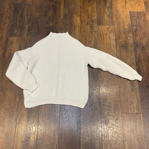 Marine Layer Skylar Turtleneck Sweater in Ivory EUC